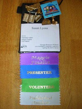 Susan's conference badge from Moonlight & Magnolias